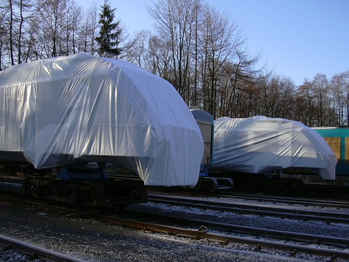 Transport eines mit FleeceGuard geschützten Zuges